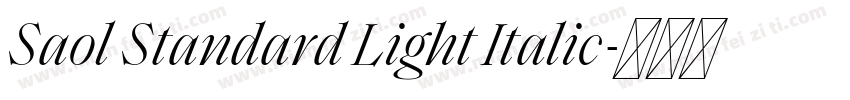 Saol Standard Light Italic字体转换